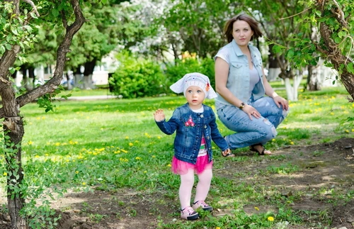 Mother and her toddler