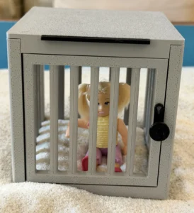 Exiled part in a cage
